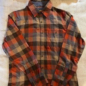 LEE Ketchup Plaid Shirt Mens Regular Fit Flannel Long-sleeve Shirt